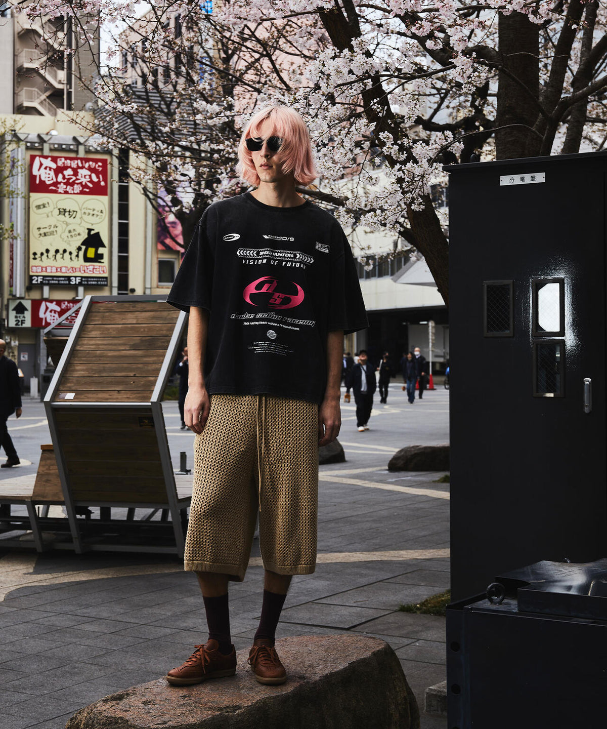 DankeSchon/ダンケシェーン/POWDER S/S TEE RACE PINK