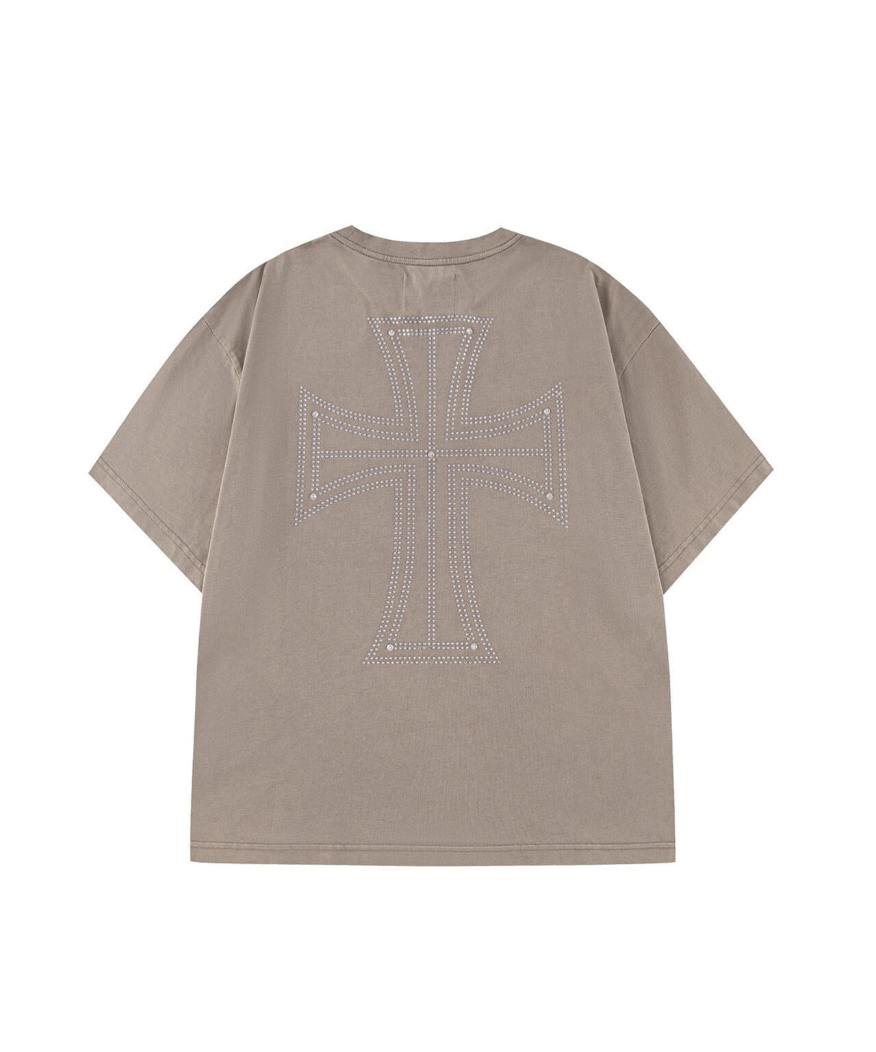 UNKNOWNLONDON/アンノウンロンドン/OUTLINE CROSS RHINESTONE T