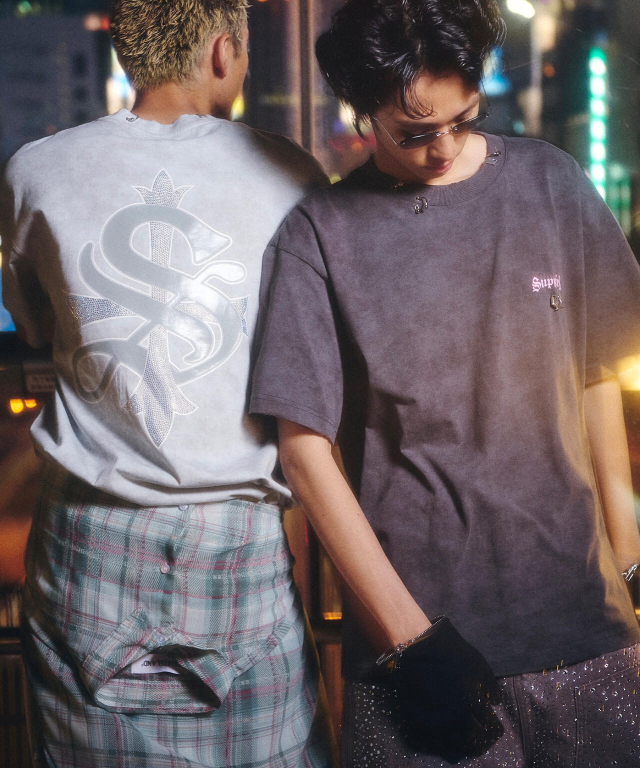 SUPPLIER/サプライヤー/【LHP EXCLUSIVE】DAMAGE PIERCED CROSS TEE