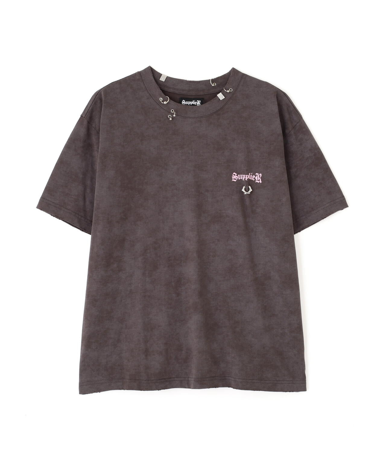 SUPPLIER/サプライヤー/【LHP EXCLUSIVE】DAMAGE PIERCED CROSS TEE