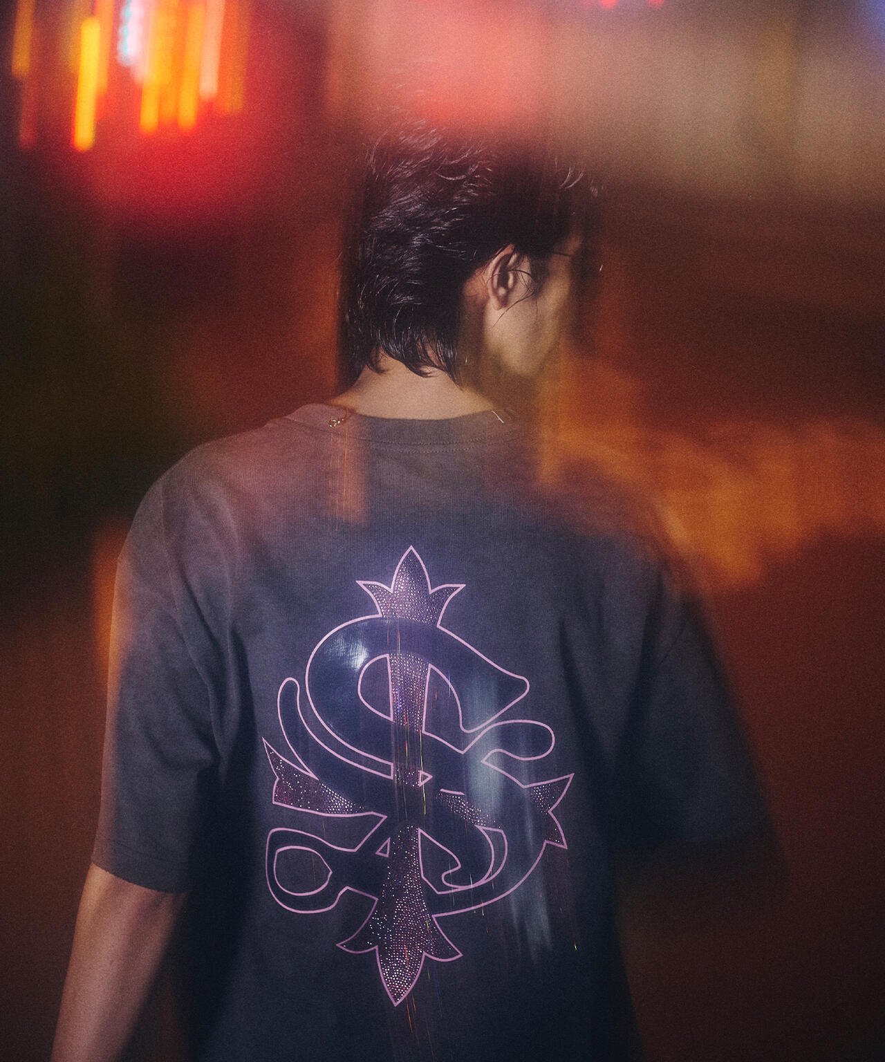 SUPPLIER/サプライヤー/【LHP EXCLUSIVE】DAMAGE PIERCED CROSS TEE