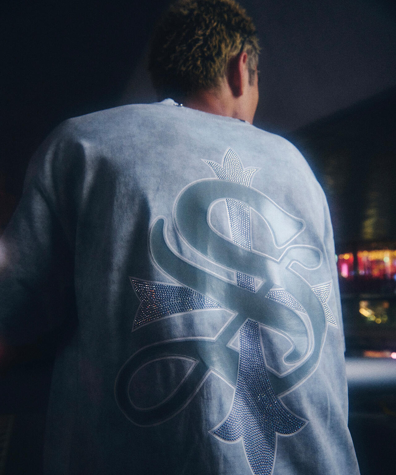 SUPPLIER/サプライヤー/【LHP EXCLUSIVE】DAMAGE PIERCED CROSS TEE