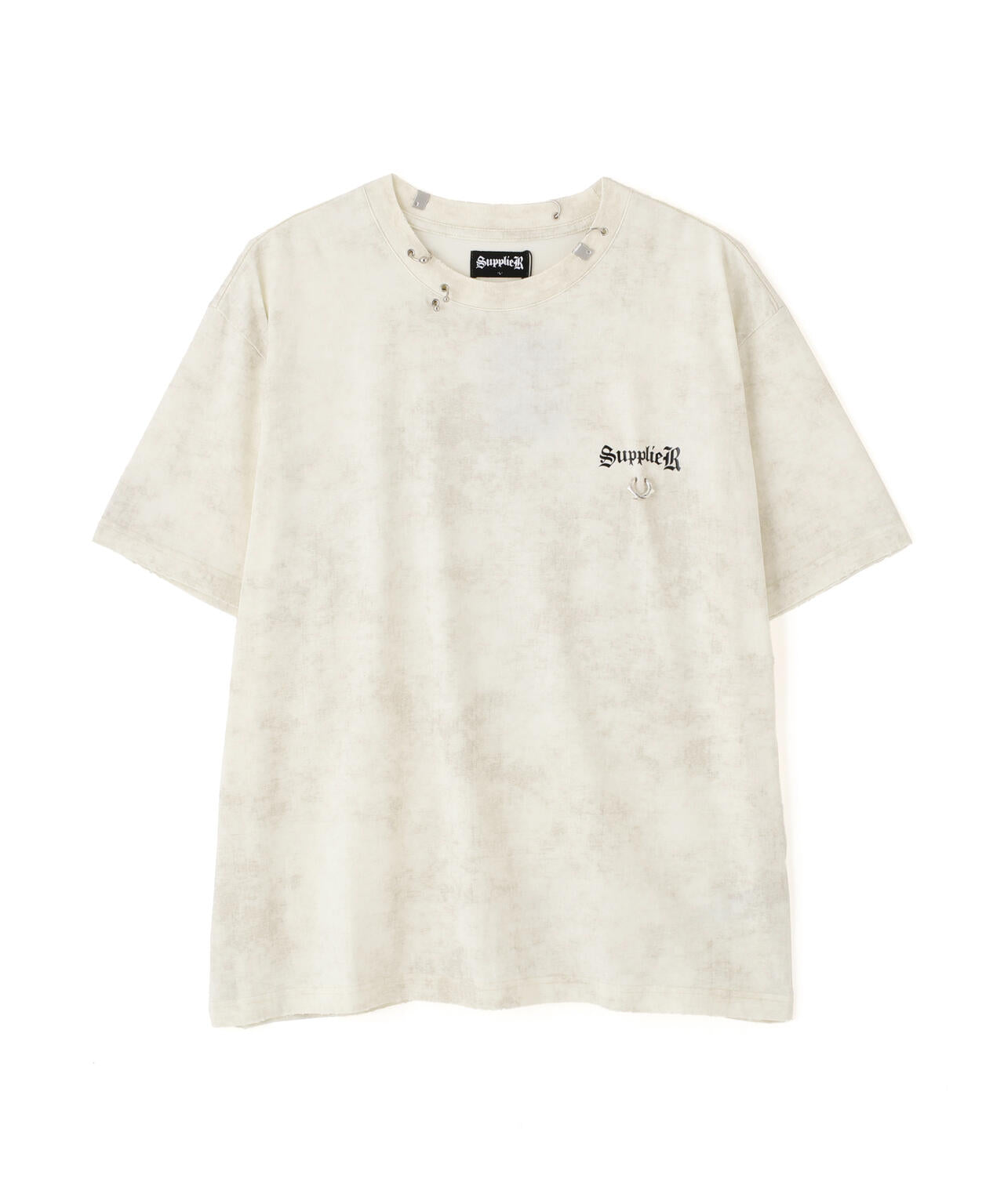 SUPPLIER/サプライヤー/【LHP EXCLUSIVE】DAMAGE PIERCED CROSS TEE