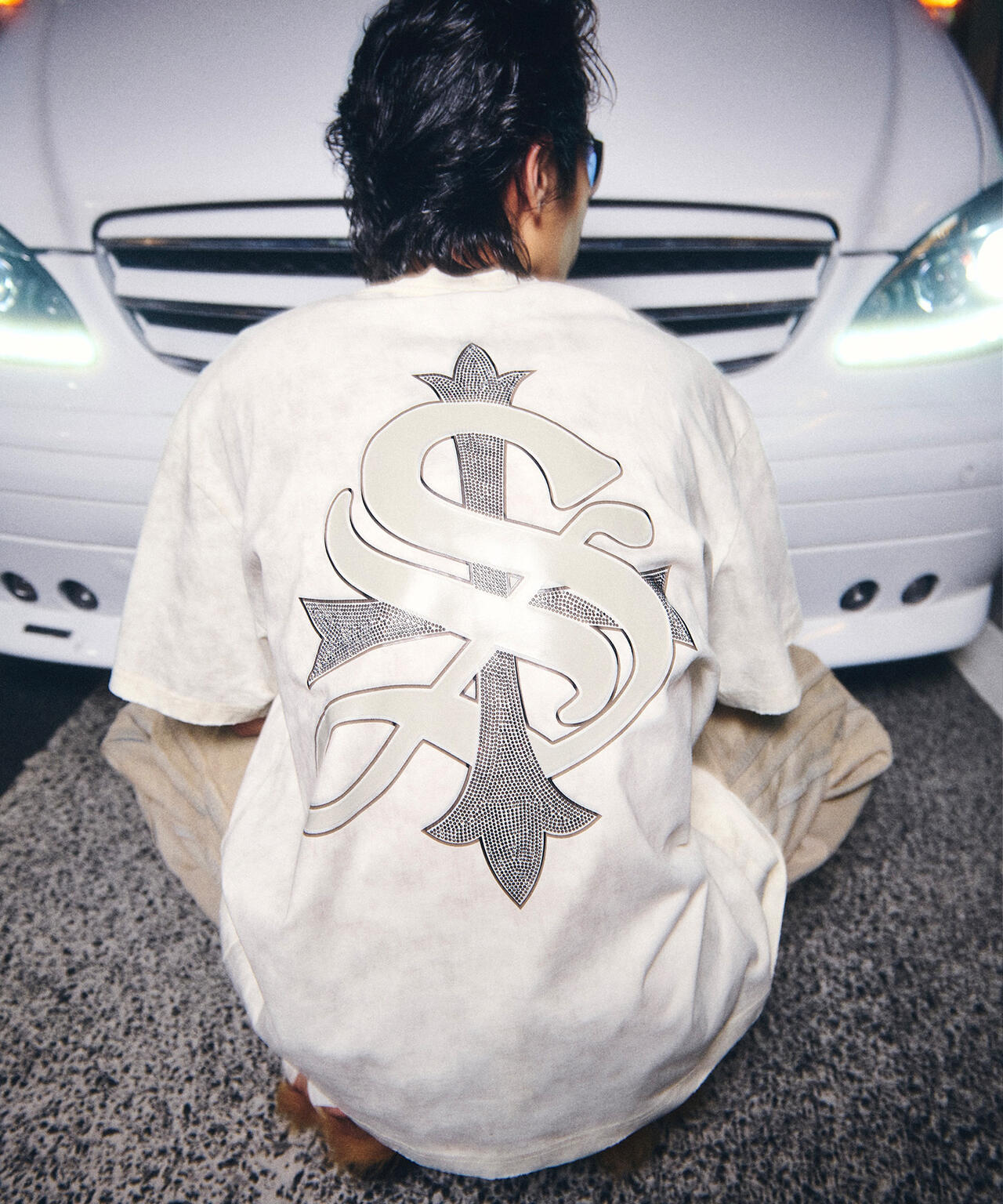 SUPPLIER/サプライヤー/【LHP EXCLUSIVE】DAMAGE PIERCED CROSS TEE