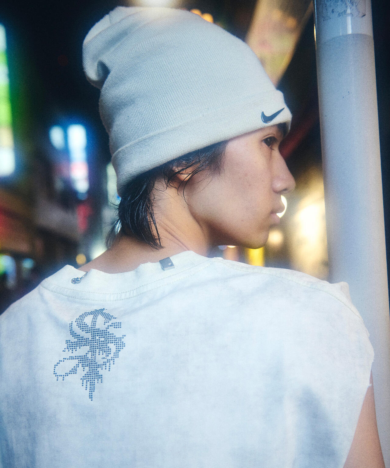 SUPPLIER/サプライヤー/【LHP EXCLUSIVE】DAMAGE PIERCED CROSS NOSLEEVE