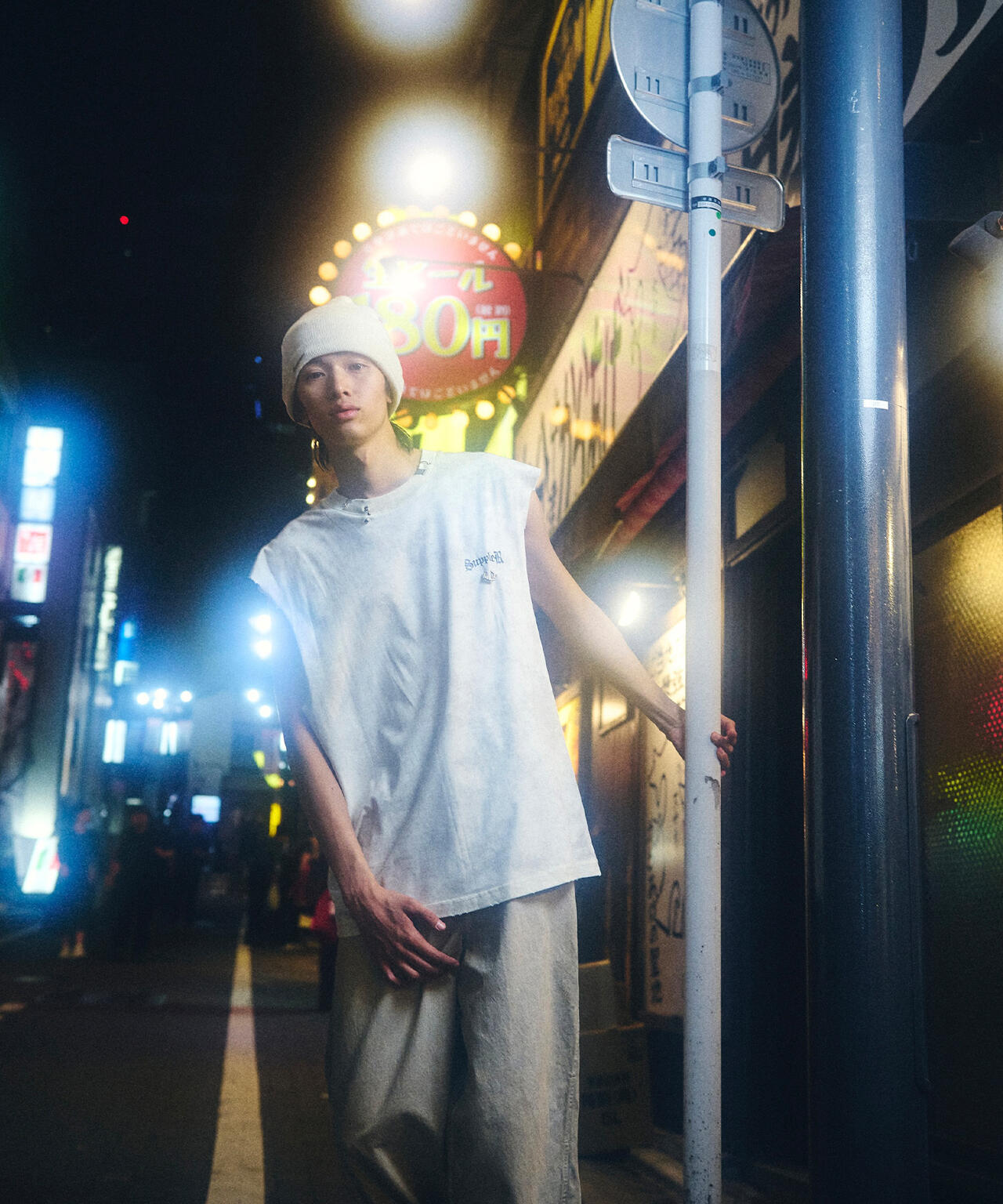 SUPPLIER/サプライヤー/【LHP EXCLUSIVE】DAMAGE PIERCED CROSS NOSLEEVE