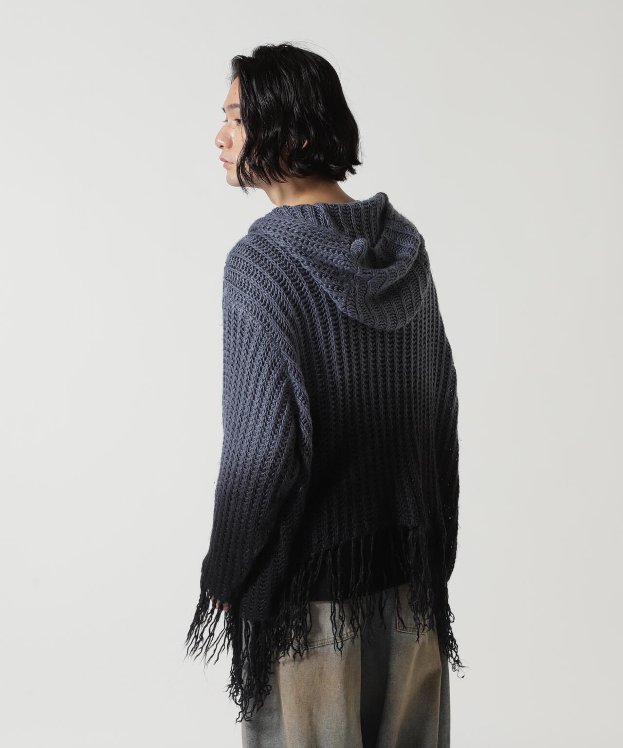DankeSchon/ダンケシェーン/GRADATION KNIT HOODIE
