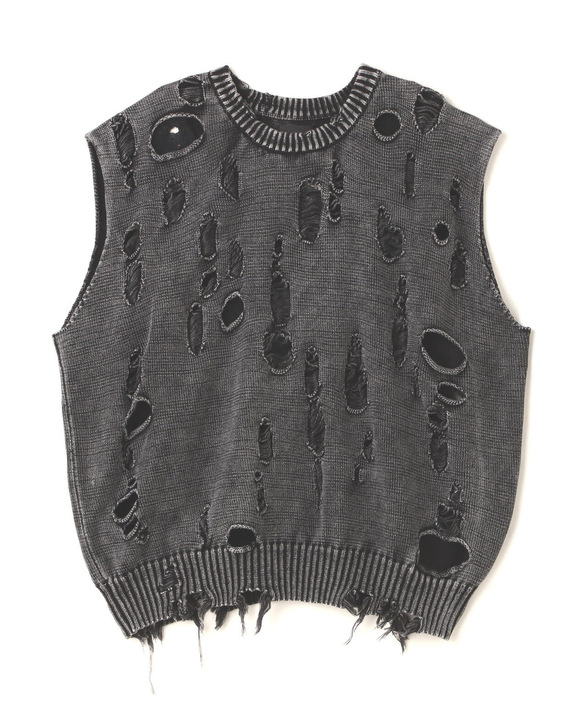 DankeSchon/ダンケシェーン/PIGMENT DAMAGE KNIT VEST