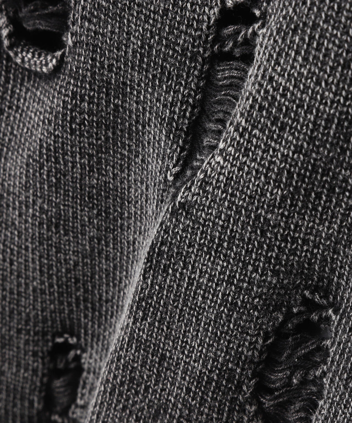 DankeSchon/ダンケシェーン/PIGMENT DAMAGE KNIT NOSLEEVE HOODIE