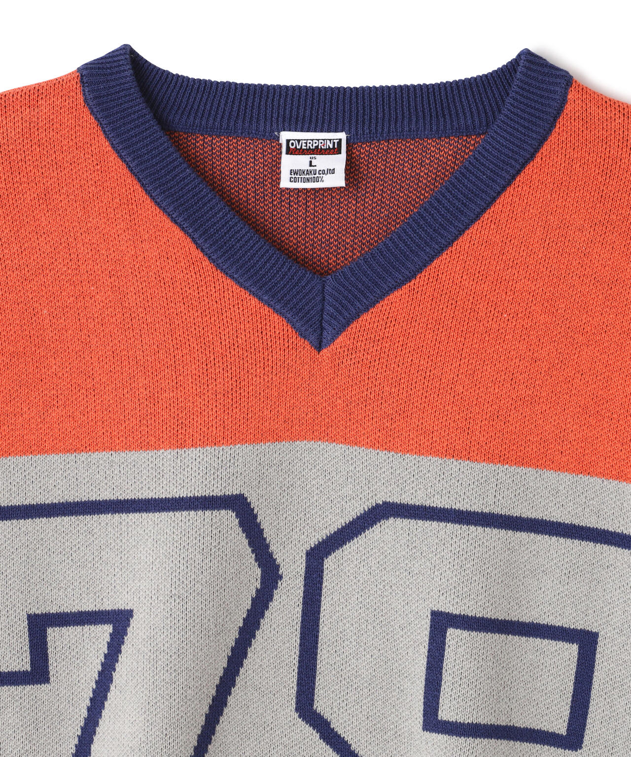 overprint/オーバープリント/78 V NECK COTTON KNIT