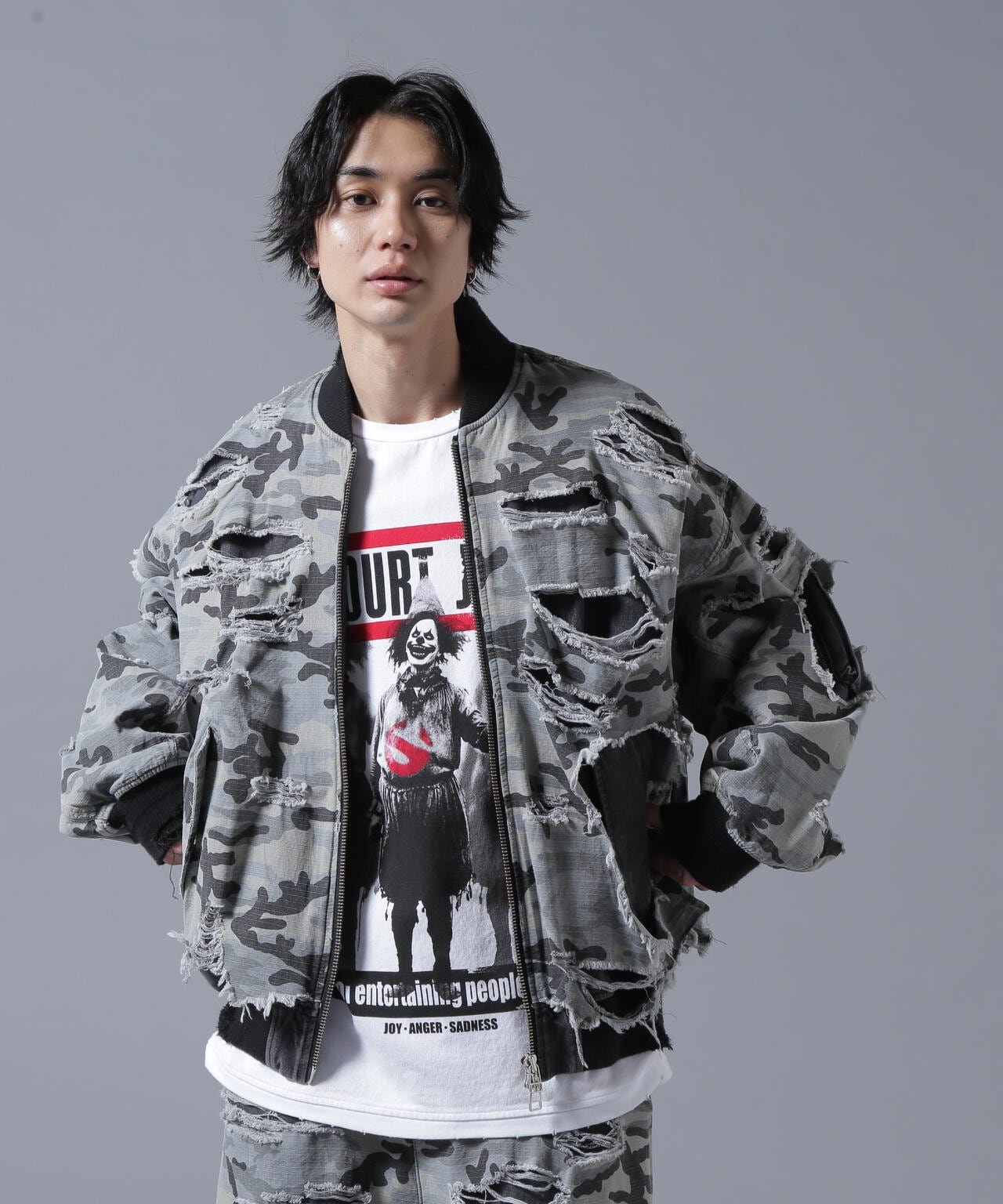 DankeSchon/ダンケシェーン/LAYER RIPSTOP CAMO&DENIM MA-1