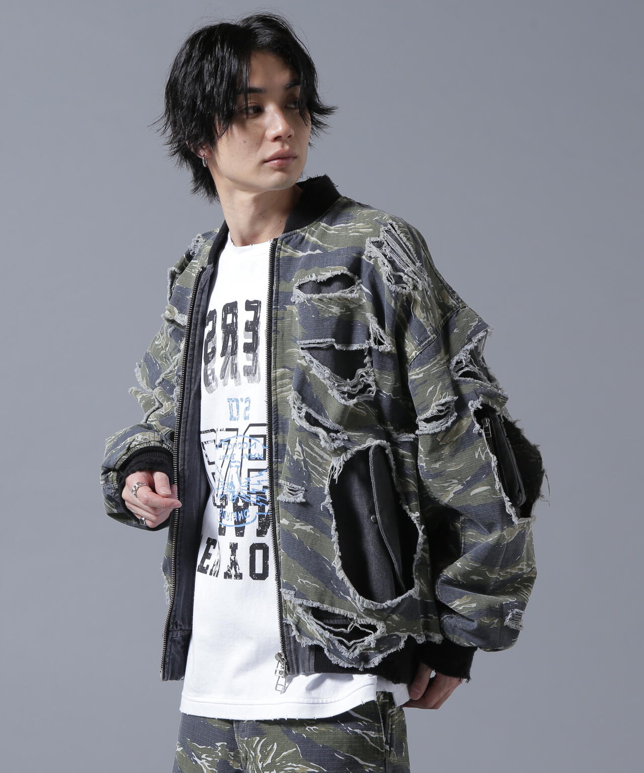 DankeSchon/ダンケシェーン/LAYER RIPSTOP CAMO&DENIM MA-1