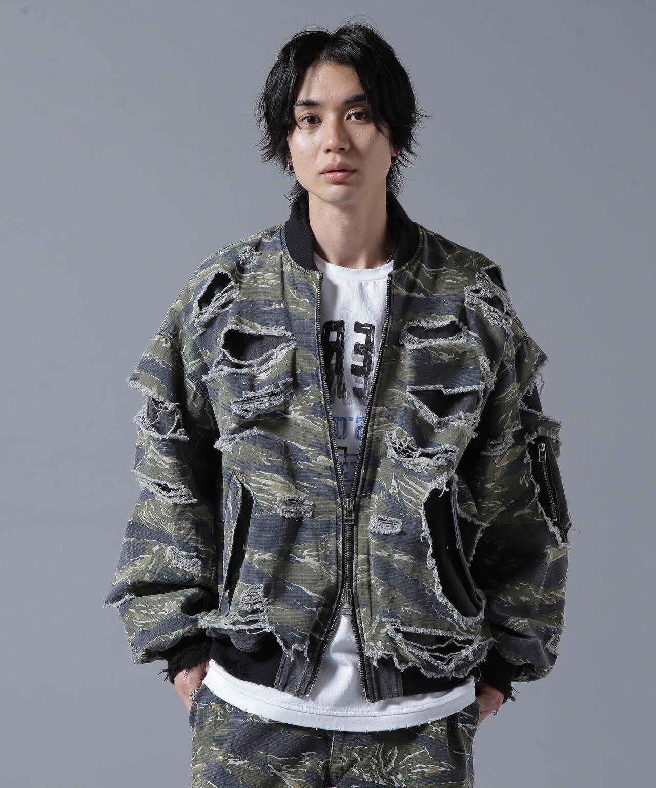 DankeSchon/ダンケシェーン/LAYER RIPSTOP CAMO&DENIM MA-1