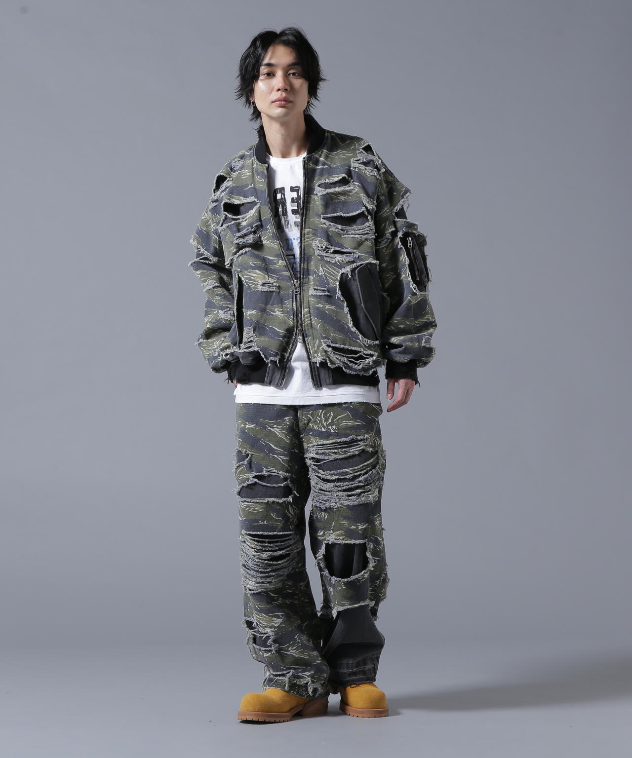 DankeSchon/ダンケシェーン/LAYER RIPSTOP CAMO&DENIM MA-1
