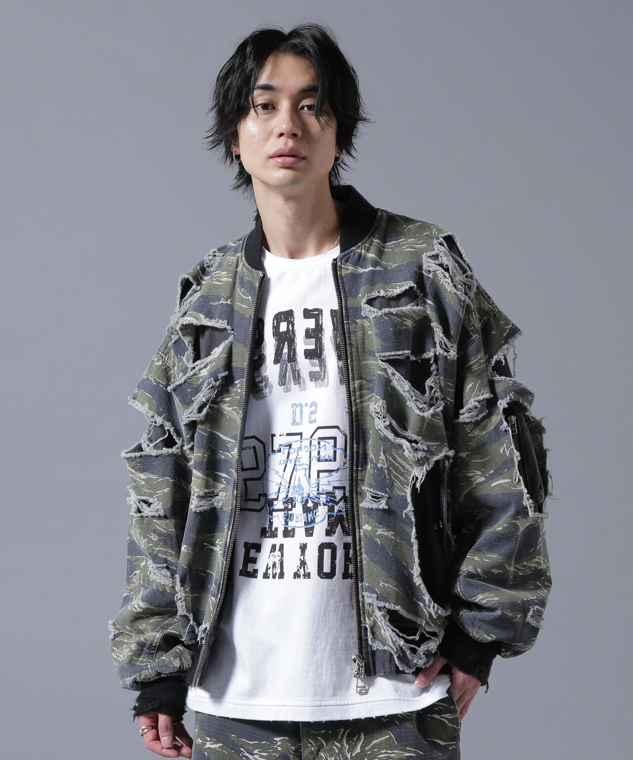 DankeSchon/ダンケシェーン/LAYER RIPSTOP CAMO&DENIM MA-1