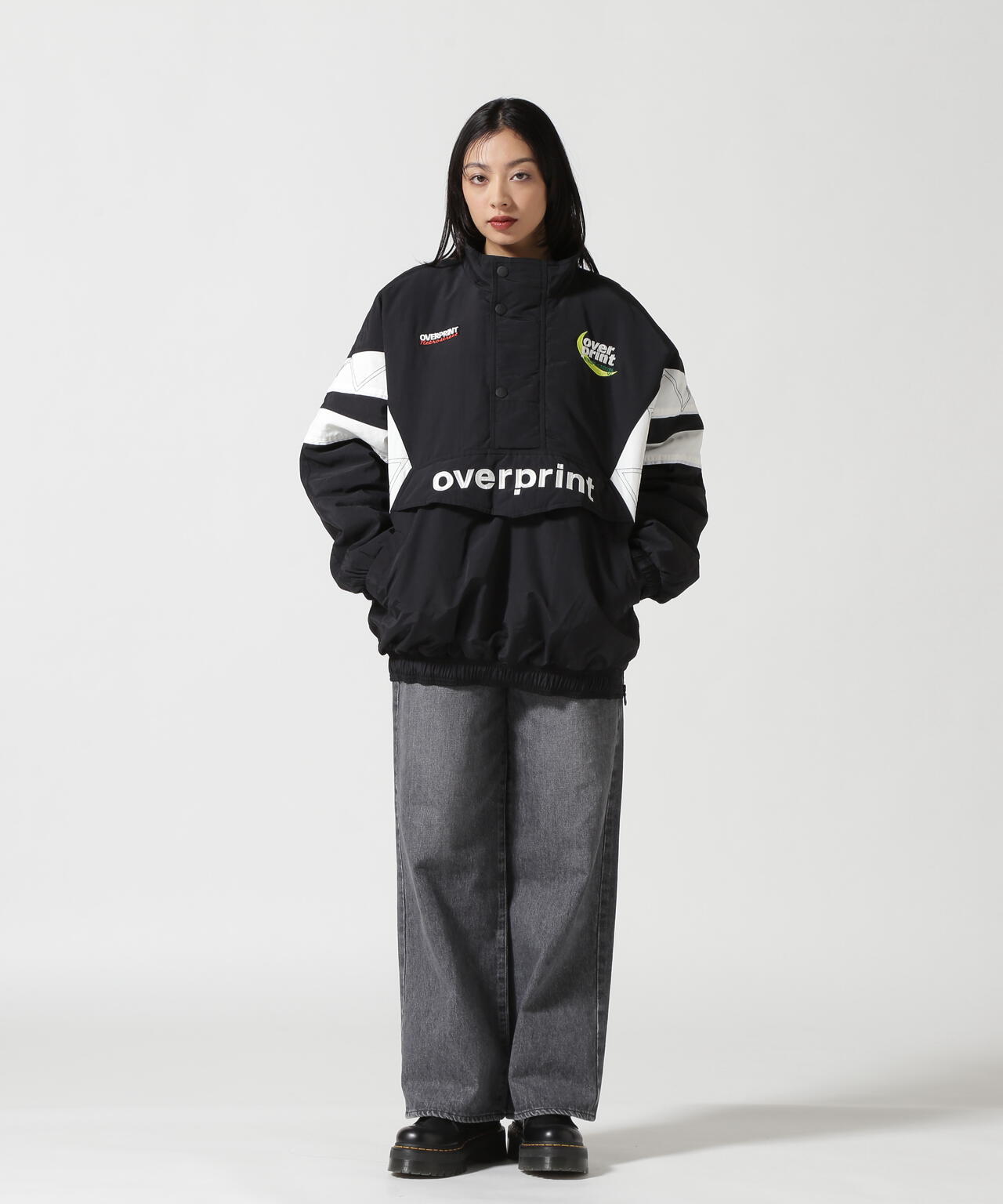 overprint/オーバープリント/HALF ZIP STADIUM JACKET