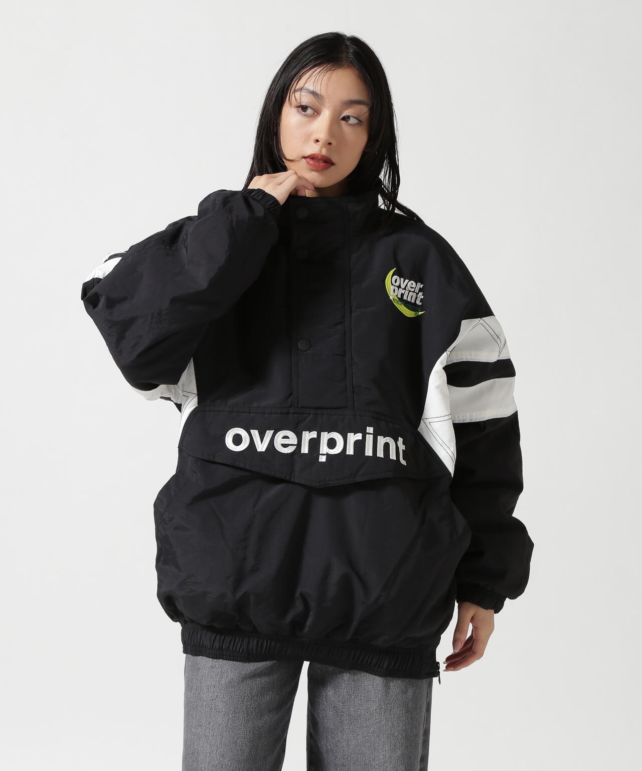 overprint/オーバープリント/HALF ZIP STADIUM JACKET