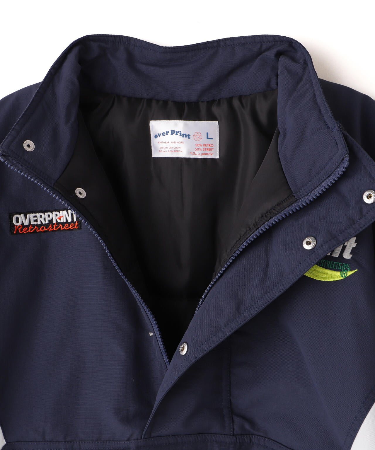overprint/オーバープリント/HALF ZIP STADIUM JACKET