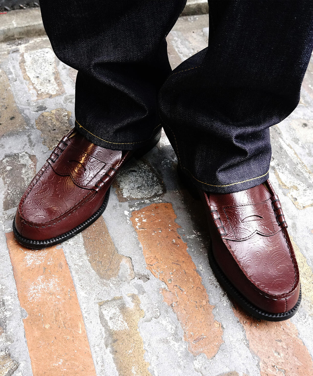 The Kenford Fineshoes/【LHP EXCLUSIVE】WINE PAISLRY LOAFERS