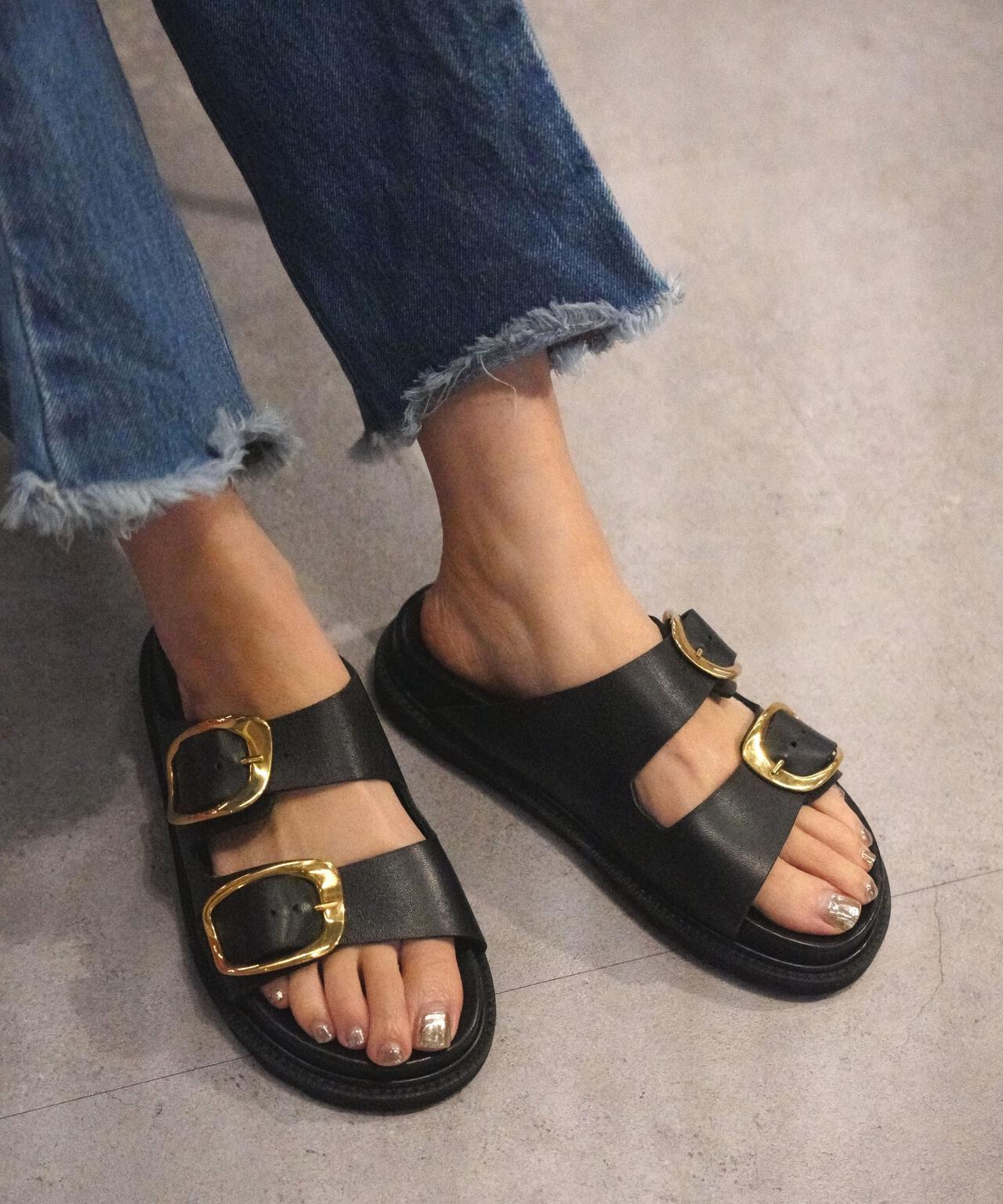 CAMINANDO/カミナンド/BIG DOUBLE BUCKLE SANDAL