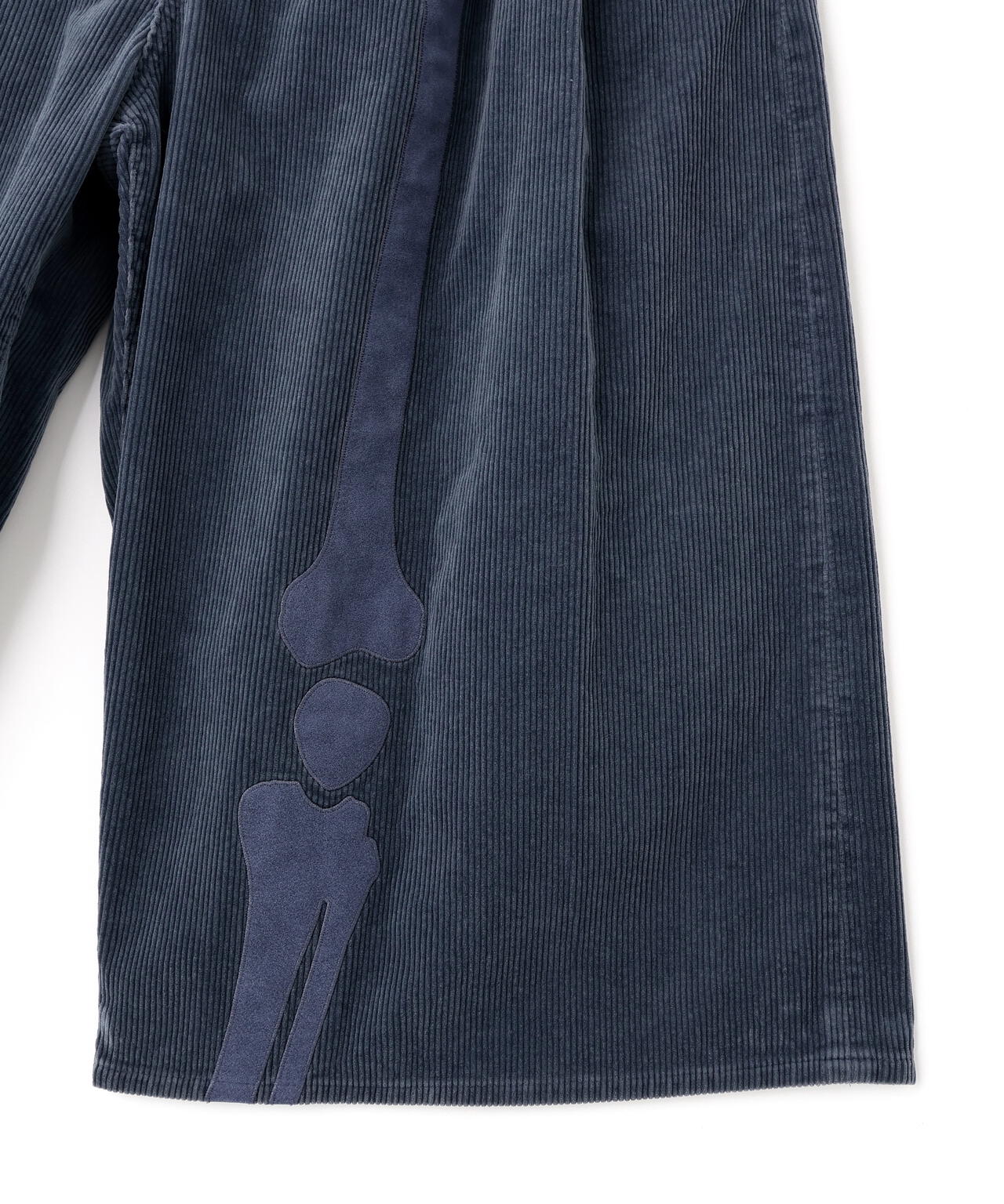 doublet/ダブレット/BONE APPLIQUE CORDUROY CROPPED PANTS