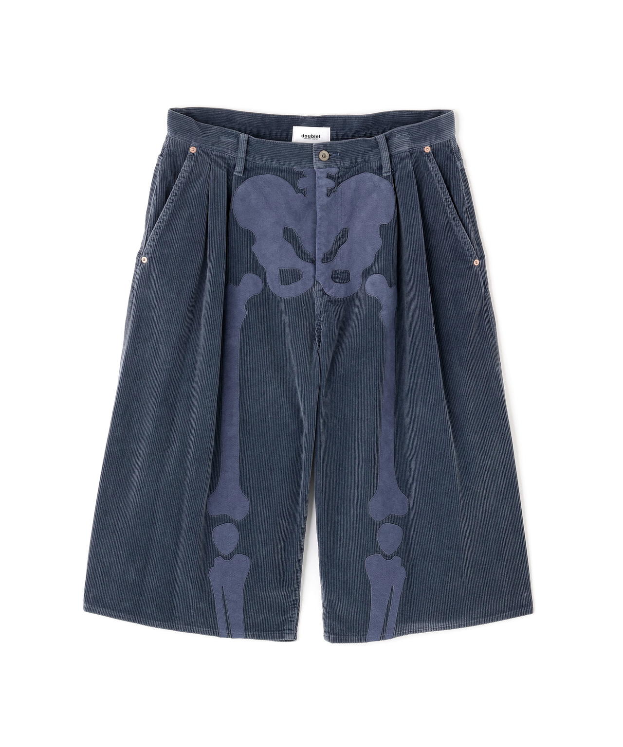 doublet/ダブレット/BONE APPLIQUE CORDUROY CROPPED PANTS