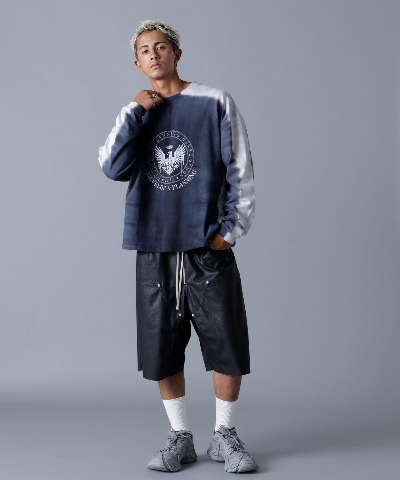 DankeSchon/ダンケシェーン/PULEATHER W-KNEE SHORTS