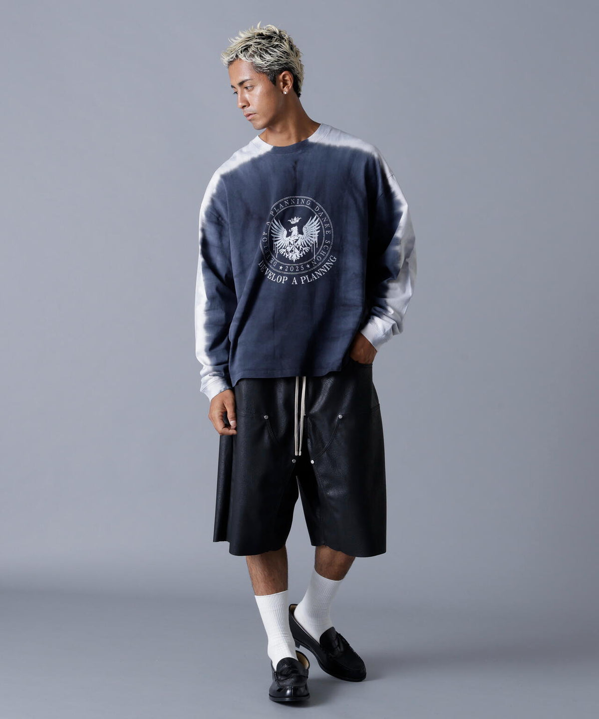 DankeSchon/ダンケシェーン/PULEATHER W-KNEE SHORTS