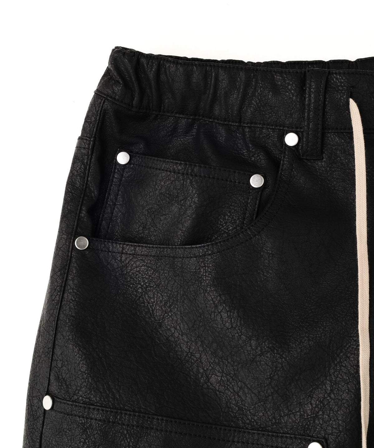 DankeSchon/ダンケシェーン/PULEATHER W-KNEE SHORTS