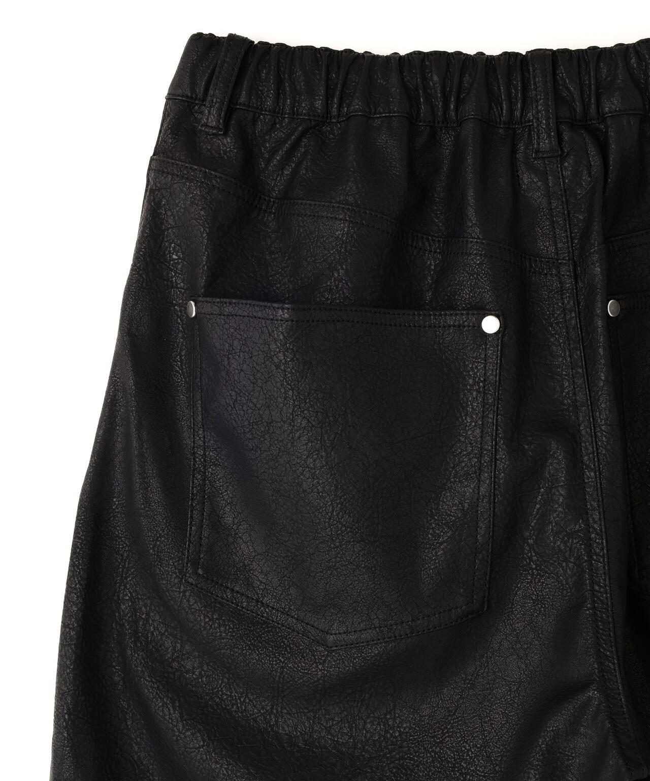 DankeSchon/ダンケシェーン/PULEATHER W-KNEE SHORTS