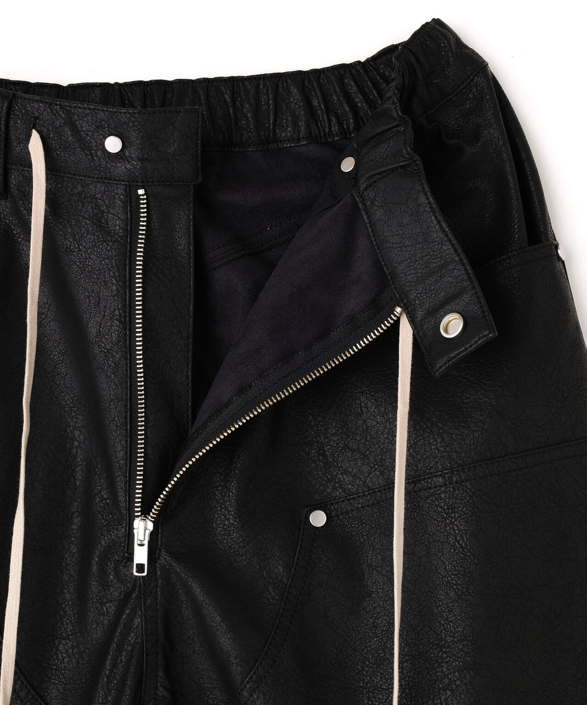 DankeSchon/ダンケシェーン/PULEATHER W-KNEE SHORTS