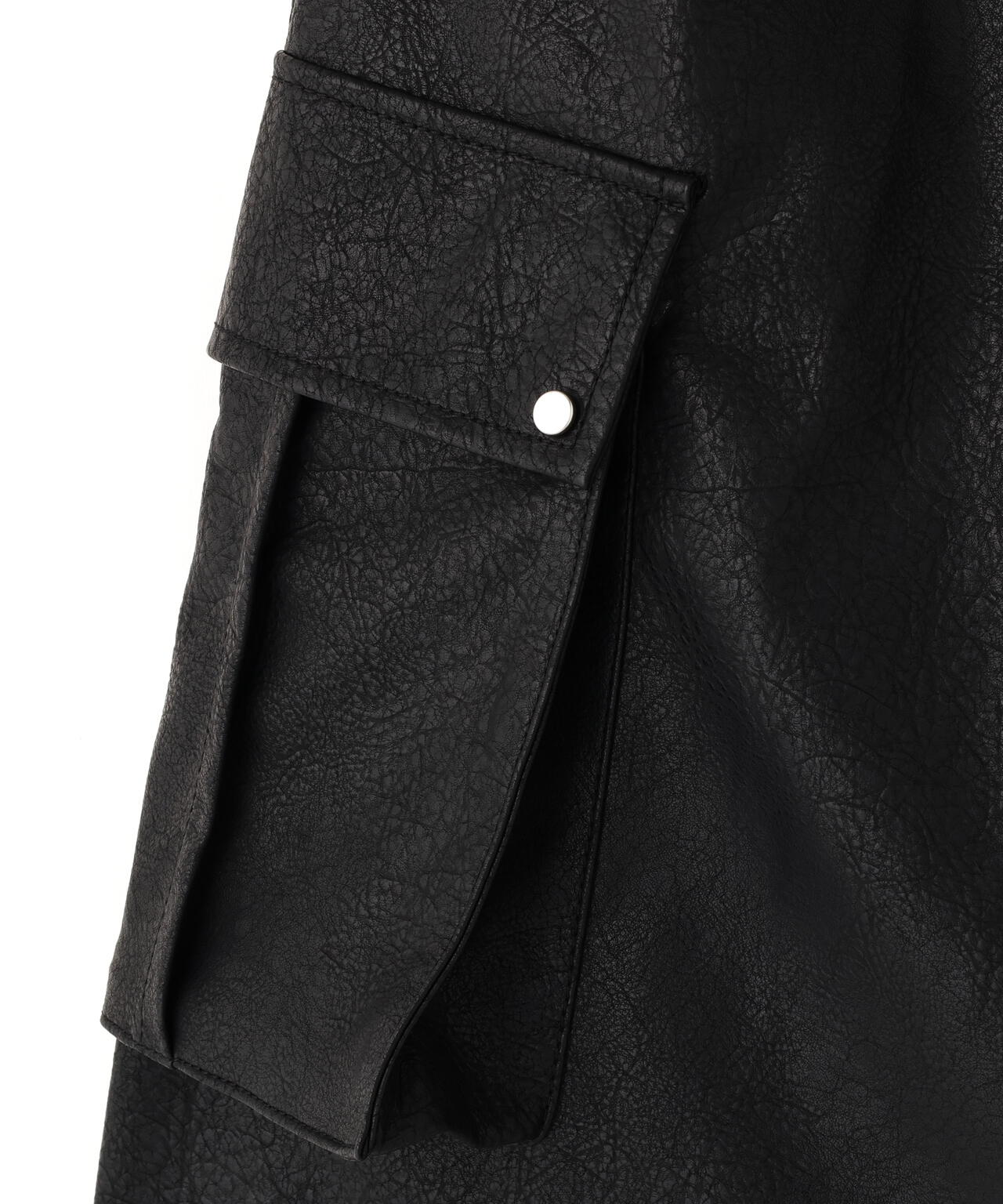 DankeSchon/ダンケシェーン/PU LEATHER CARGO SHORTS