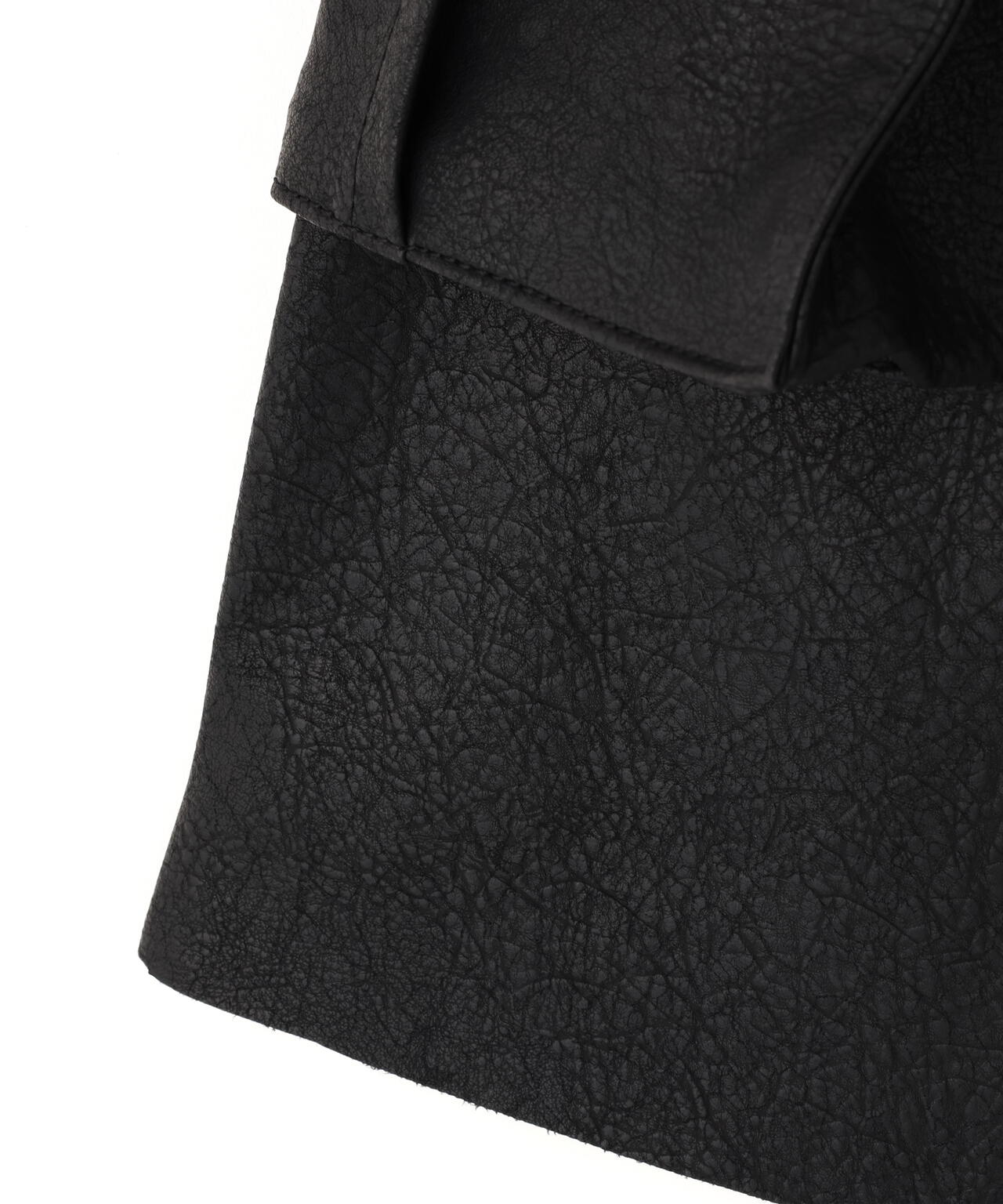 DankeSchon/ダンケシェーン/PU LEATHER CARGO SHORTS