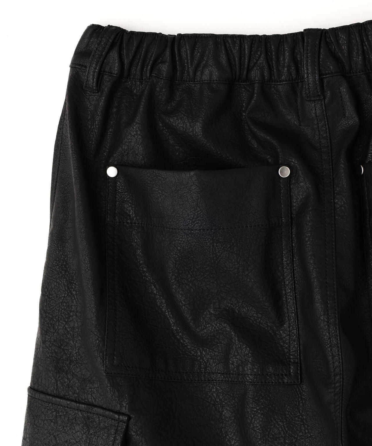 DankeSchon/ダンケシェーン/PU LEATHER CARGO SHORTS