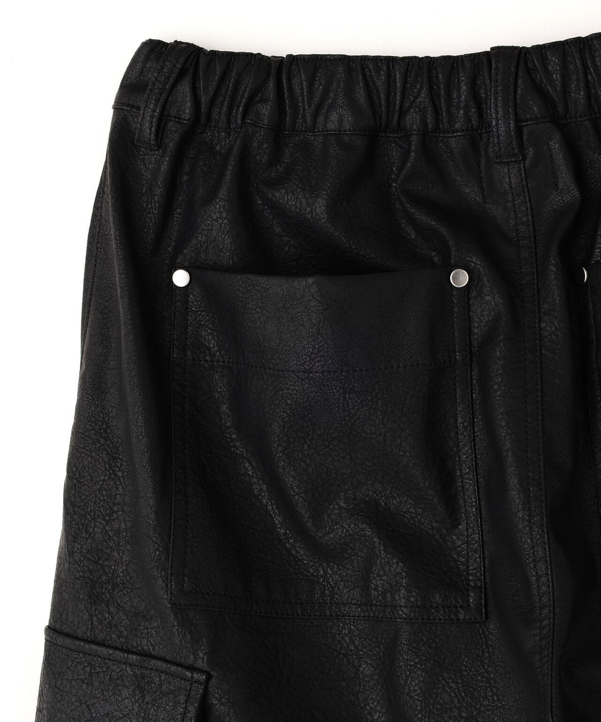 DankeSchon/ダンケシェーン/PU LEATHER CARGO SHORTS