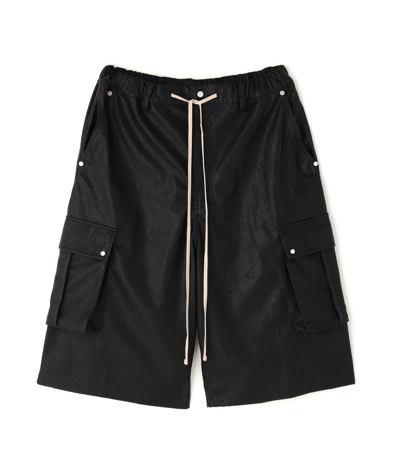 DankeSchon/ダンケシェーン/PU LEATHER CARGO SHORTS