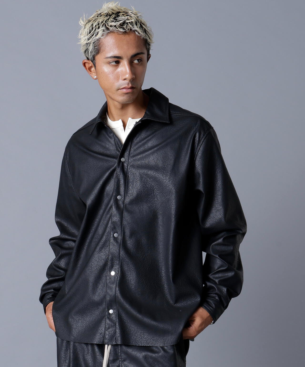 DankeSchon/ダンケシェーン/PU LEATHER SHIRTS