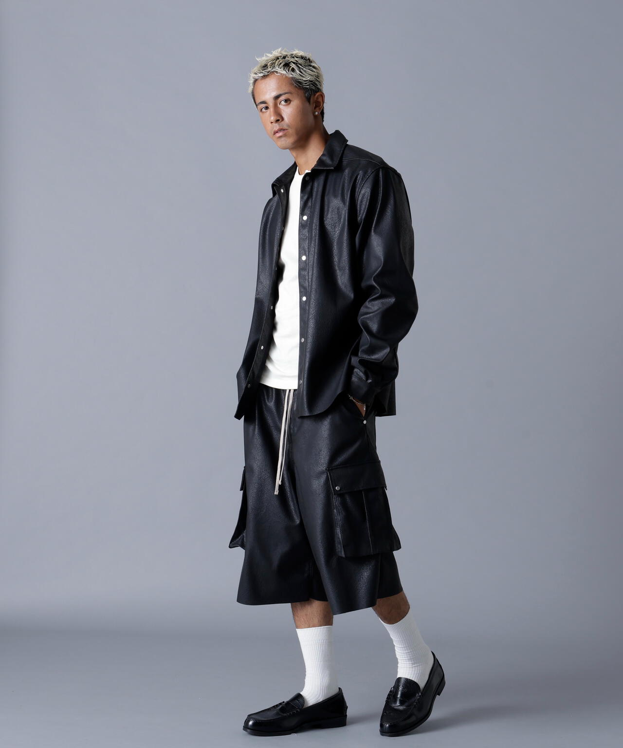 DankeSchon/ダンケシェーン/PU LEATHER SHIRTS