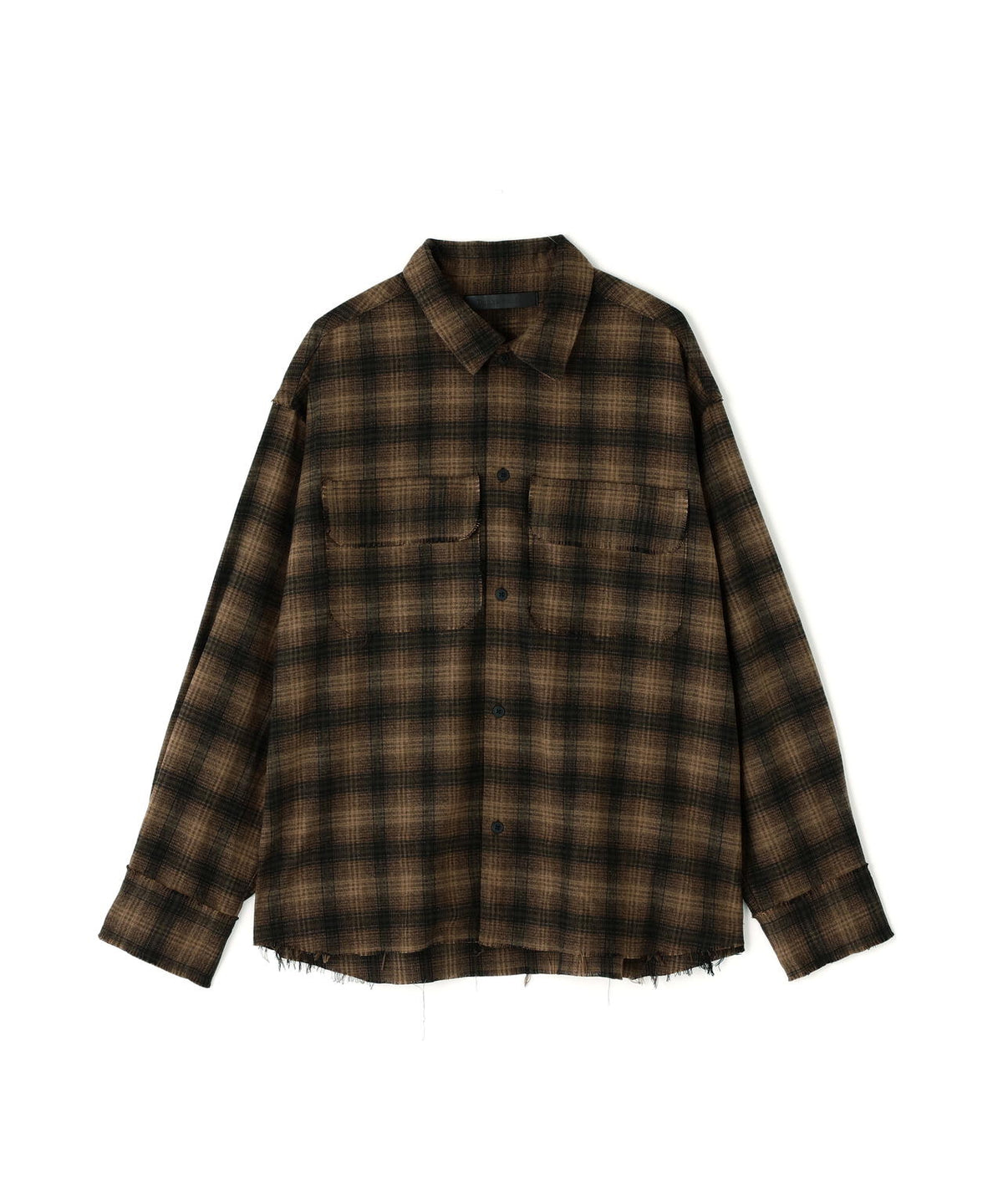 DankeSchon/ダンケシェーン/CUTOFF CHECK SHIRTS