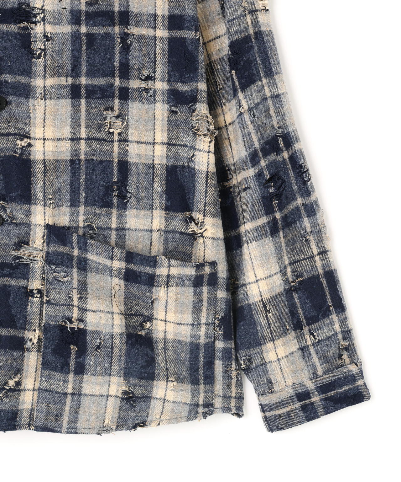 【WEB&DEPOT限定】DankeSchon/ダンケシェーン/DAMAGE CHECK SHIRTS