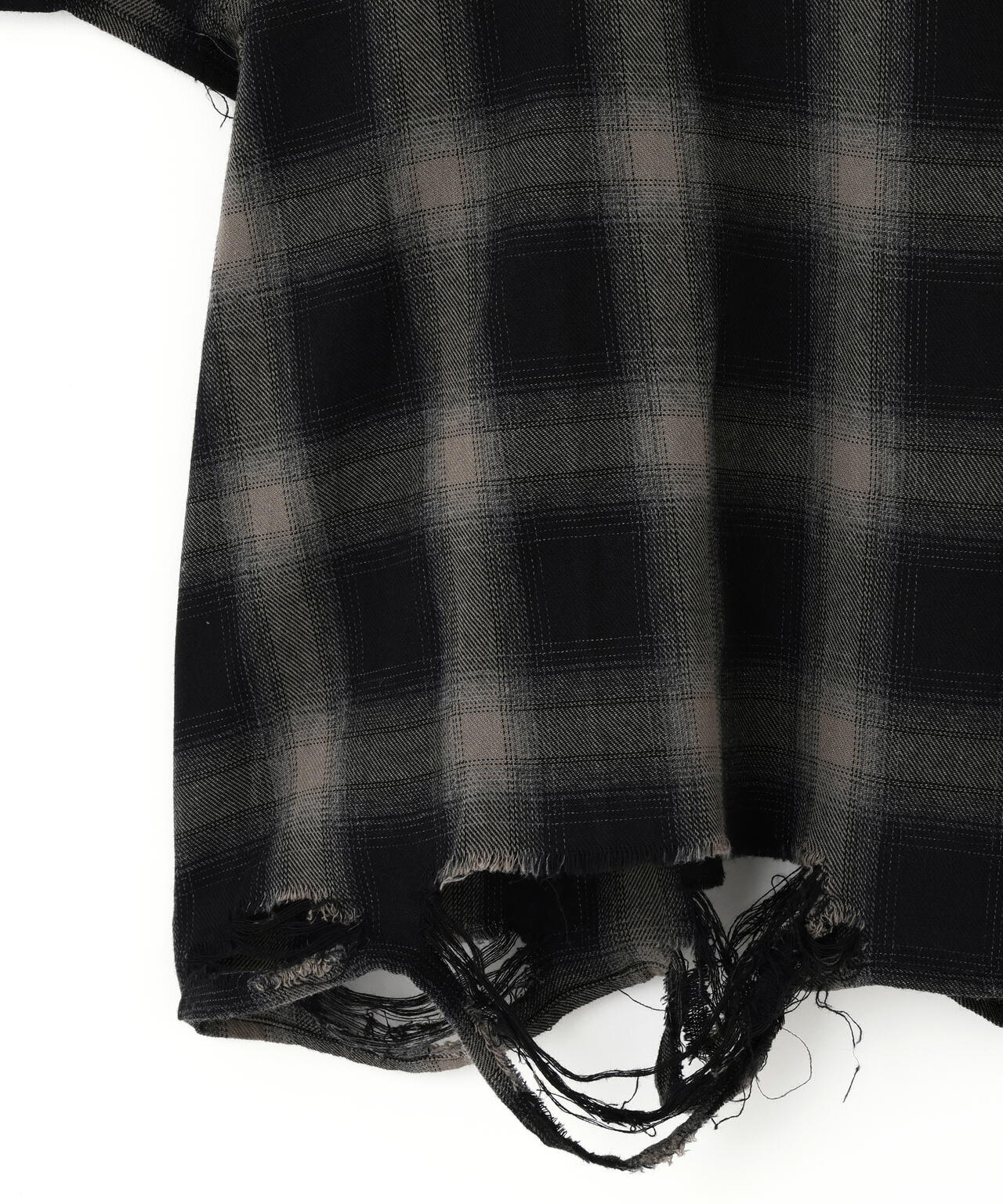 DankeSchon/ダンケシェーン/OMBRE CHECK DAMEGE S/S SHIRTS