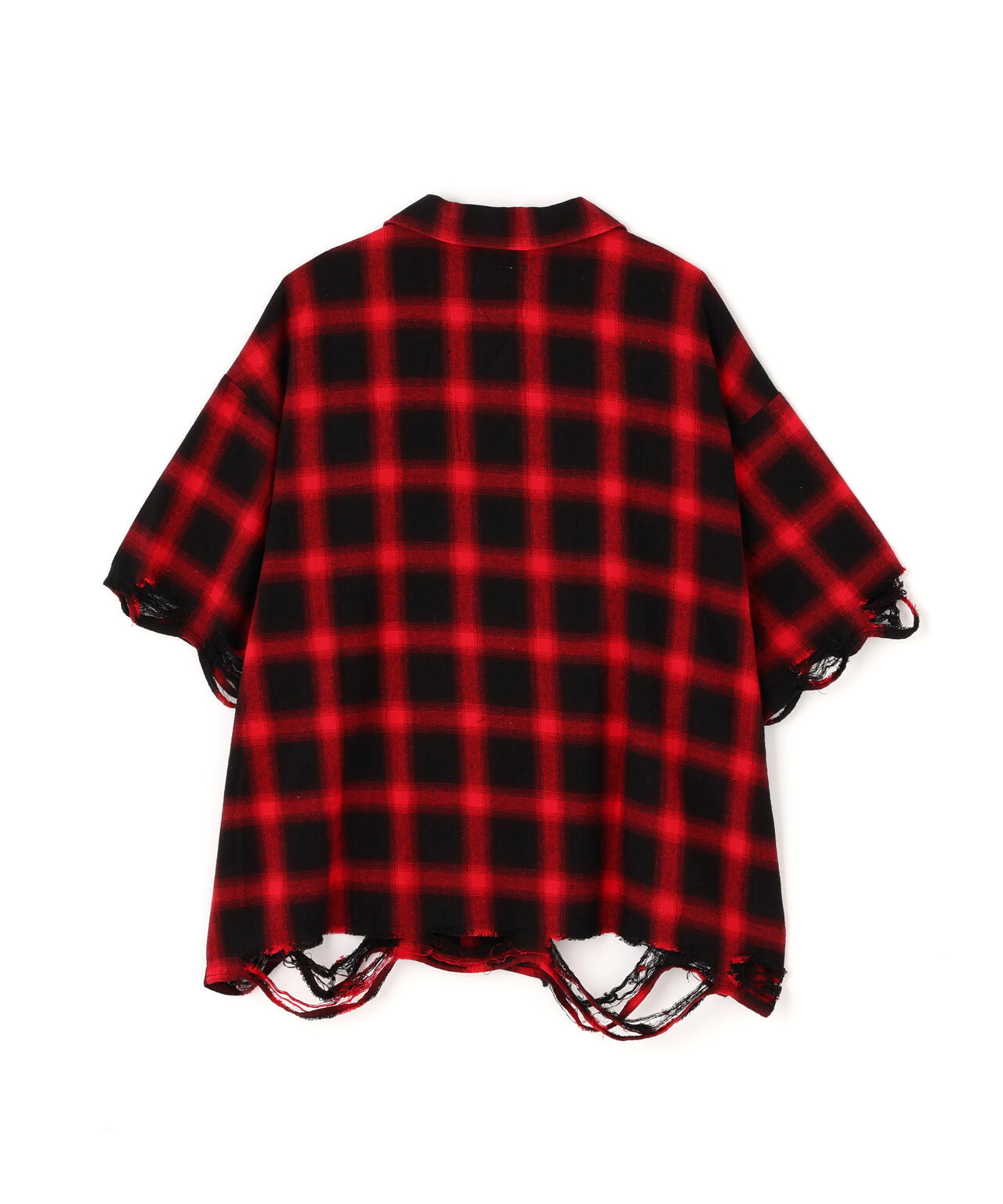 DankeSchon/ダンケシェーン/OMBRE CHECK DAMEGE S/S SHIRTS