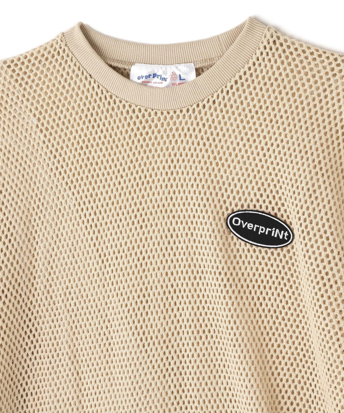 overprint/オーバープリント/MESH LS TEE