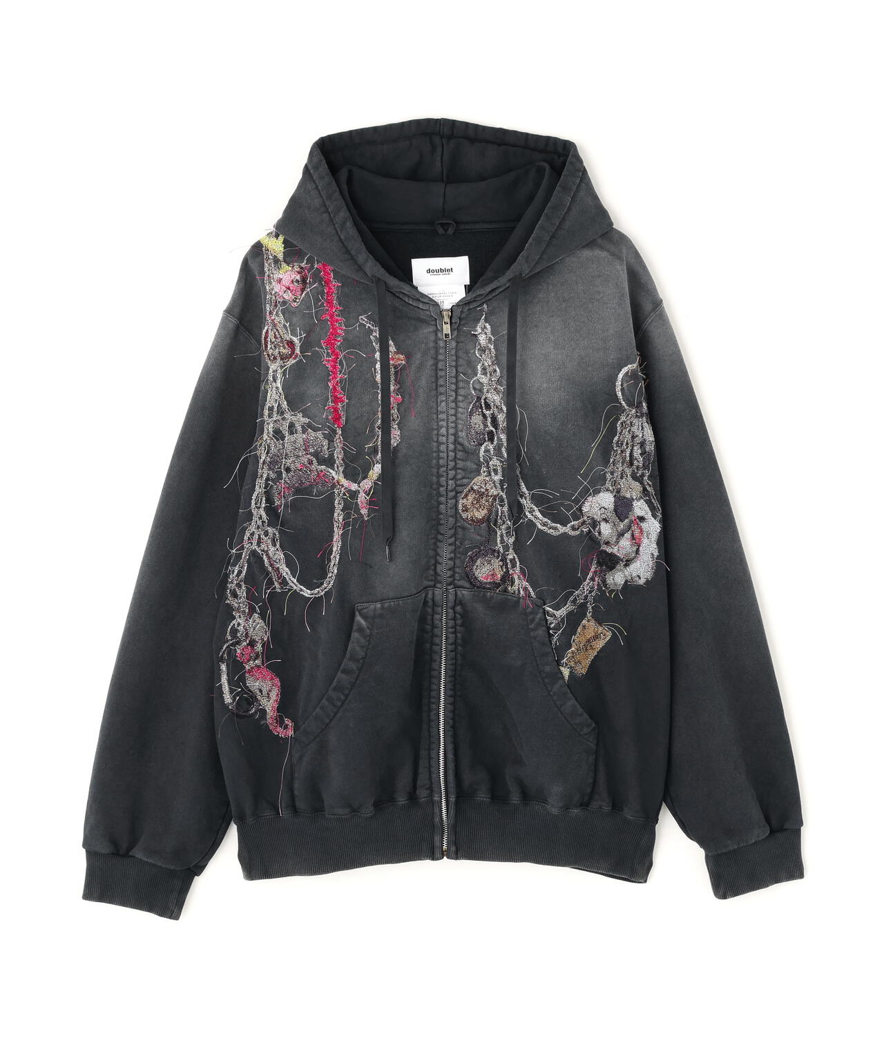 doublet/ダブレット/EMBROIDERED CHAIN ZIP-UP HOODIE