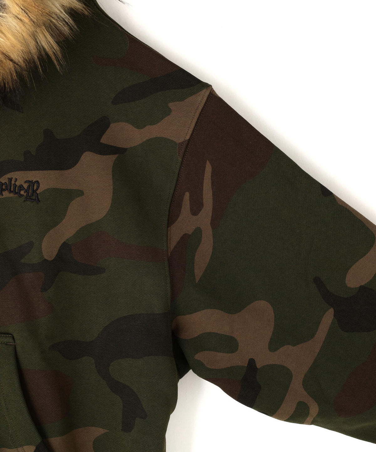 SUPPLIER/サプライヤー/FAUX FUR CROSS ZIP HOODIE