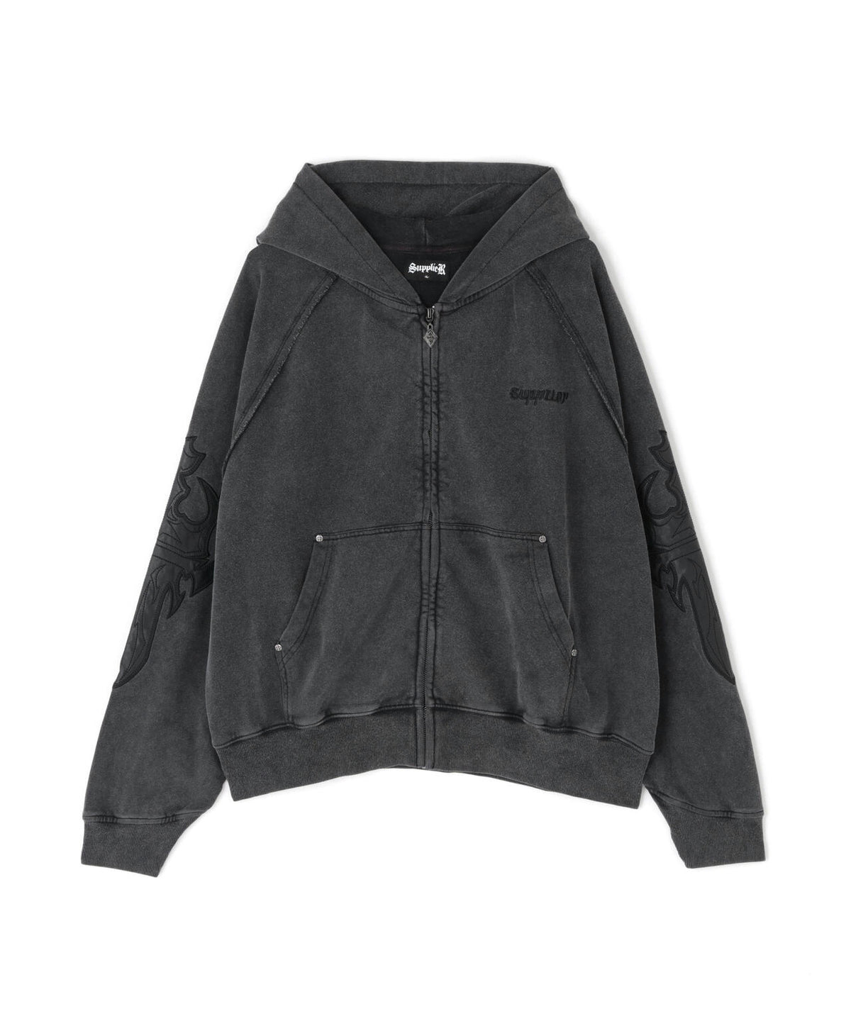 SUPPLIER/サプライヤー/LEATHER PATCH ZIP HOODIE