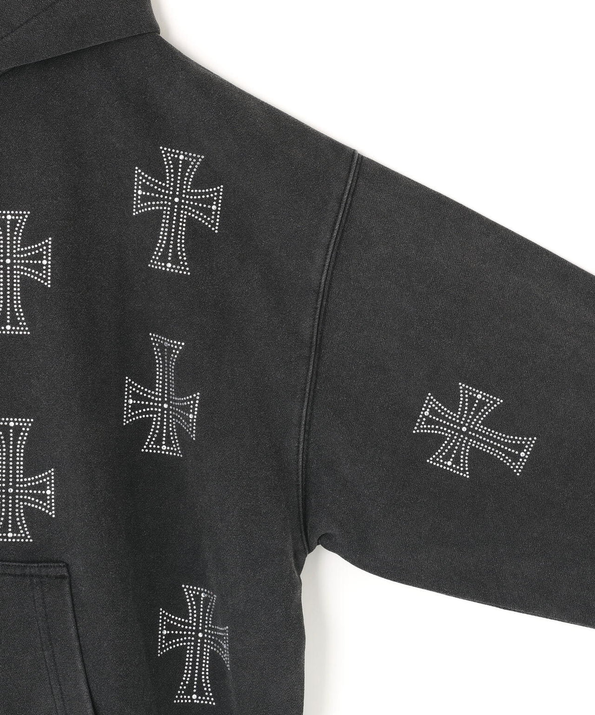UNKNOWNLONDON/アンノウンロンドン/OUTLINE RHINESTONE HOODIE