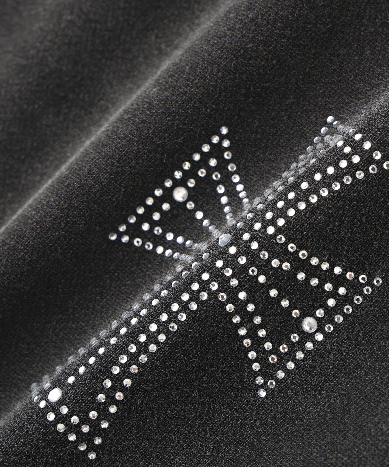 UNKNOWNLONDON/アンノウンロンドン/OUTLINE RHINESTONE HOODIE