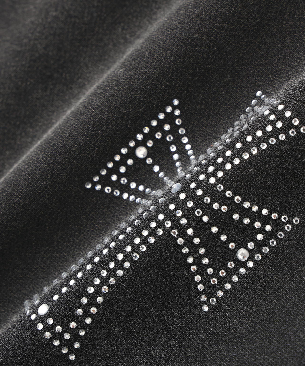 UNKNOWNLONDON/アンノウンロンドン/OUTLINE RHINESTONE HOODIE