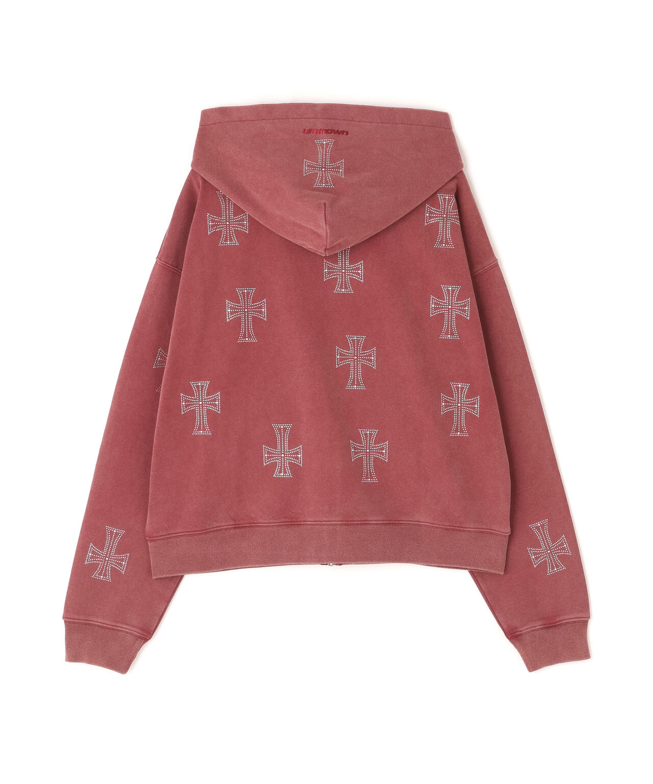 UNKNOWNLONDON/アンノウンロンドン/OUTLINE RHINESTONE HOODIE
